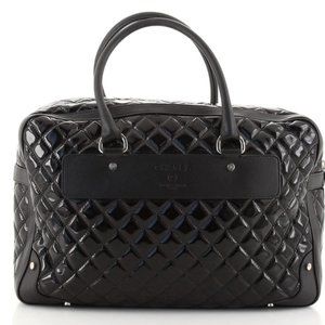 Chanel Travel Suitcase Quilted Vinyl with Calfskin Large